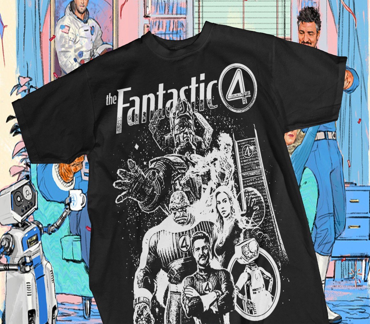 Camiseta Los 4 Fantásticos Diseño Original