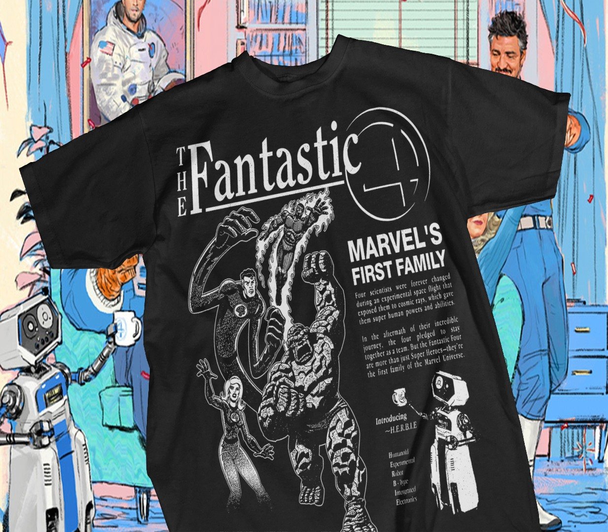 Camiseta Los 4 Fantásticos Estilo Premium
