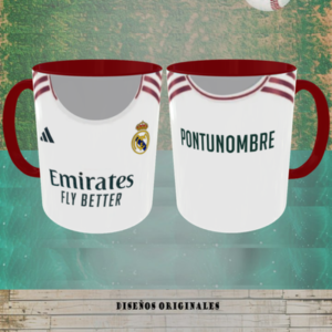 Pocillo Personalizado Camiseta Real Madrid con Nombre